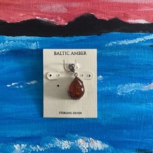 Baltic Amber sterling silver pendant